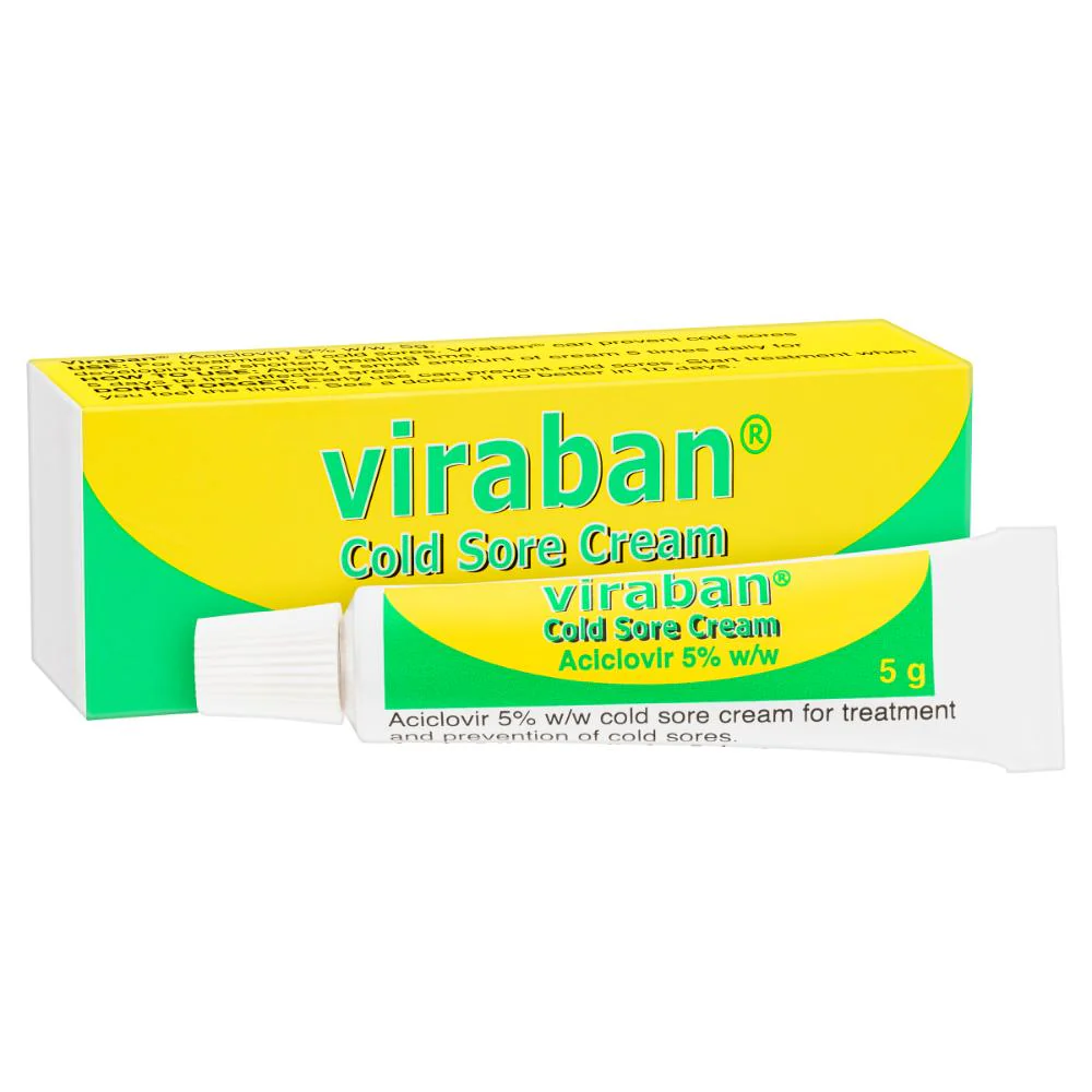 Viraban Cold Sore Cream Aciclovir 5% w/w 5g - Image 5