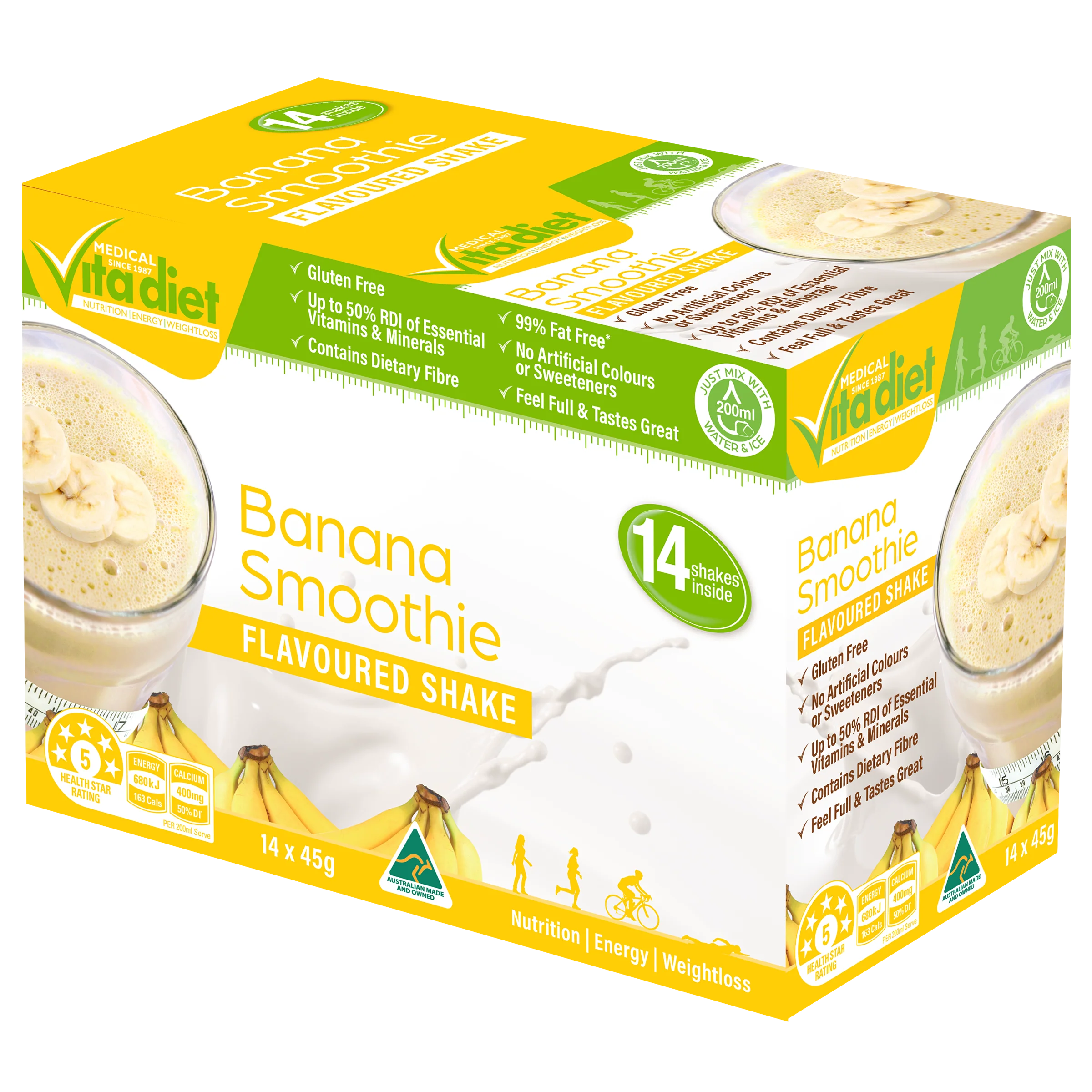 Vita Diet Banana Smoothie Shakes 14pk