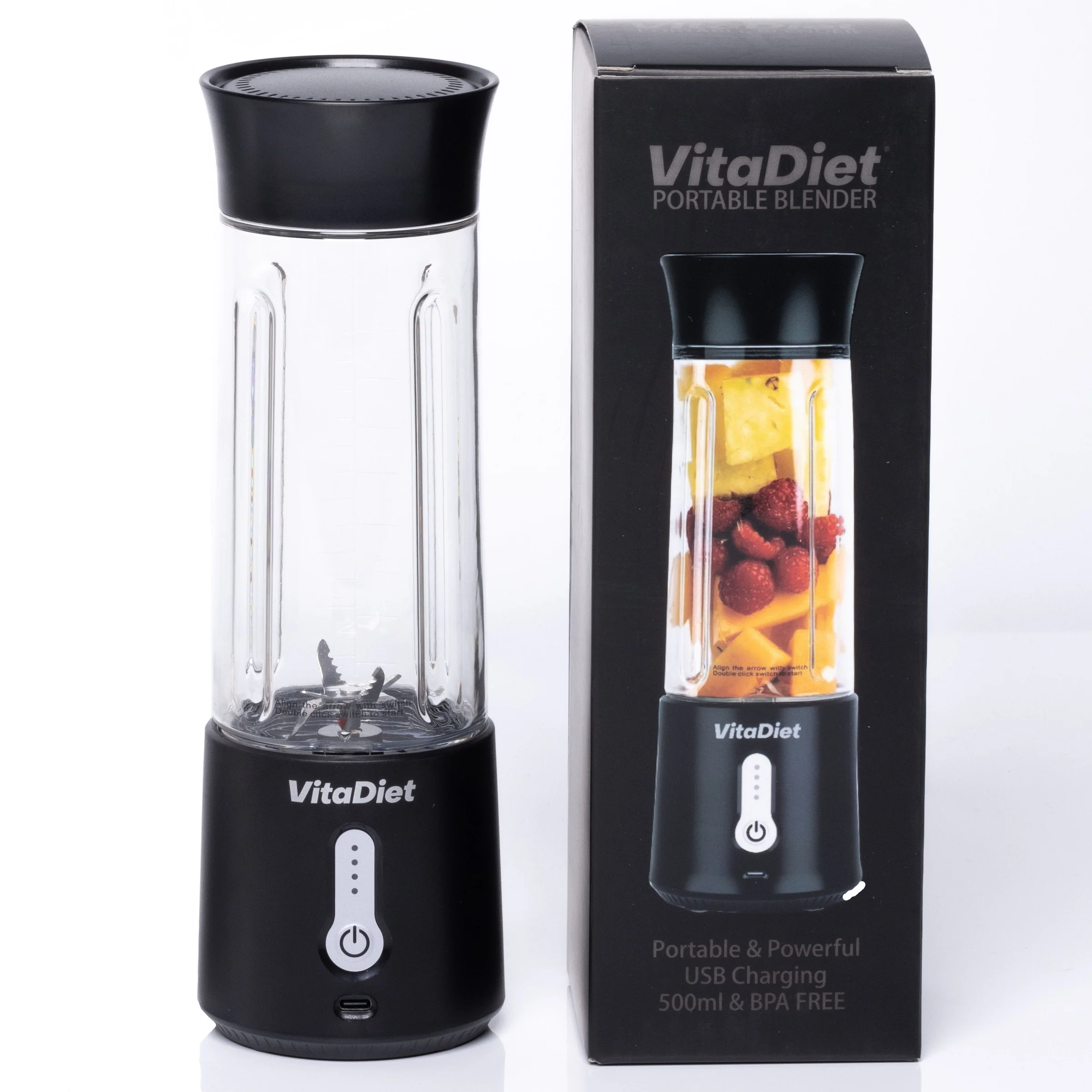 Vita Diet Portable Blender Black 500ml - Image 3