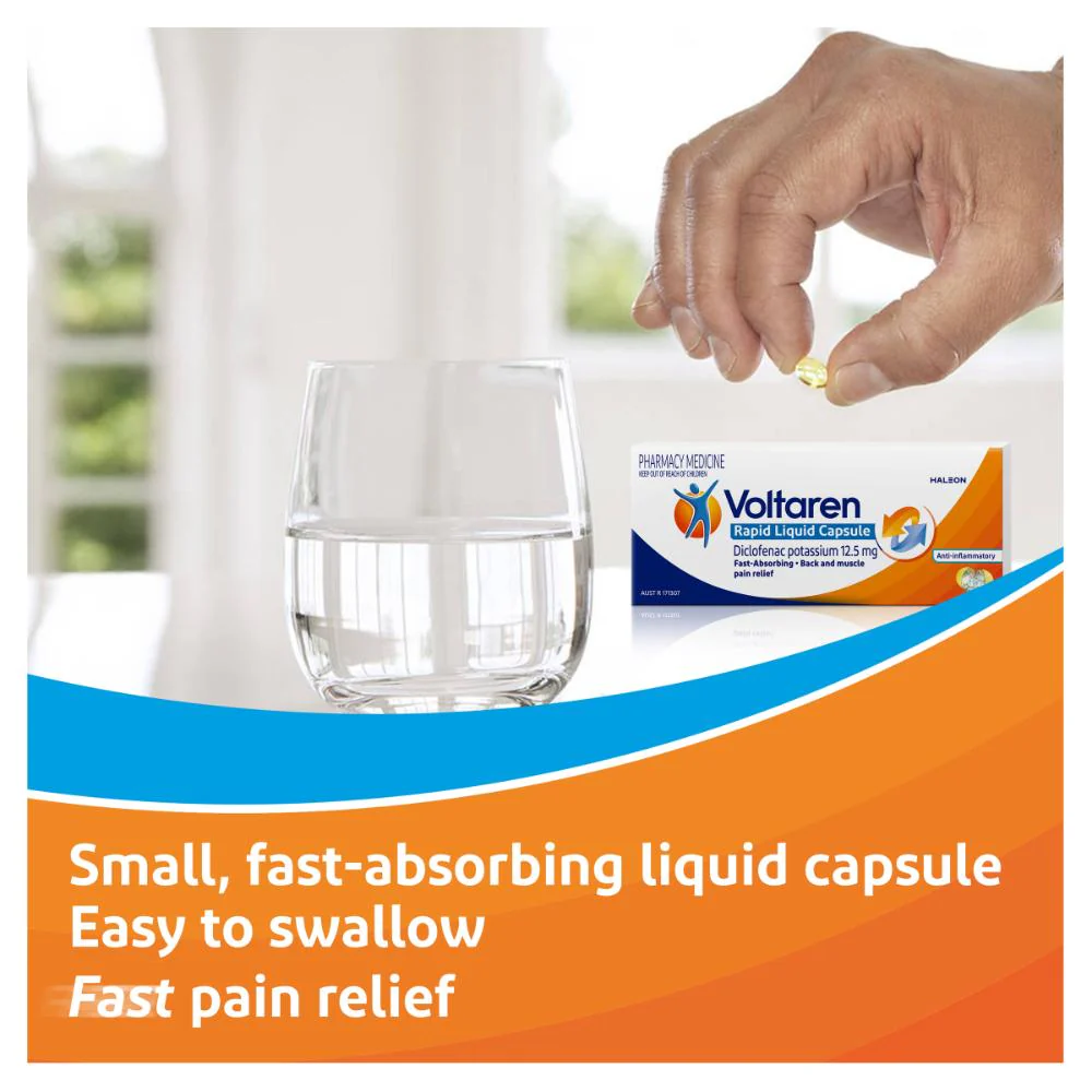 Voltaren Rapid Liquid Caps 12.5mg 20s - Image 11