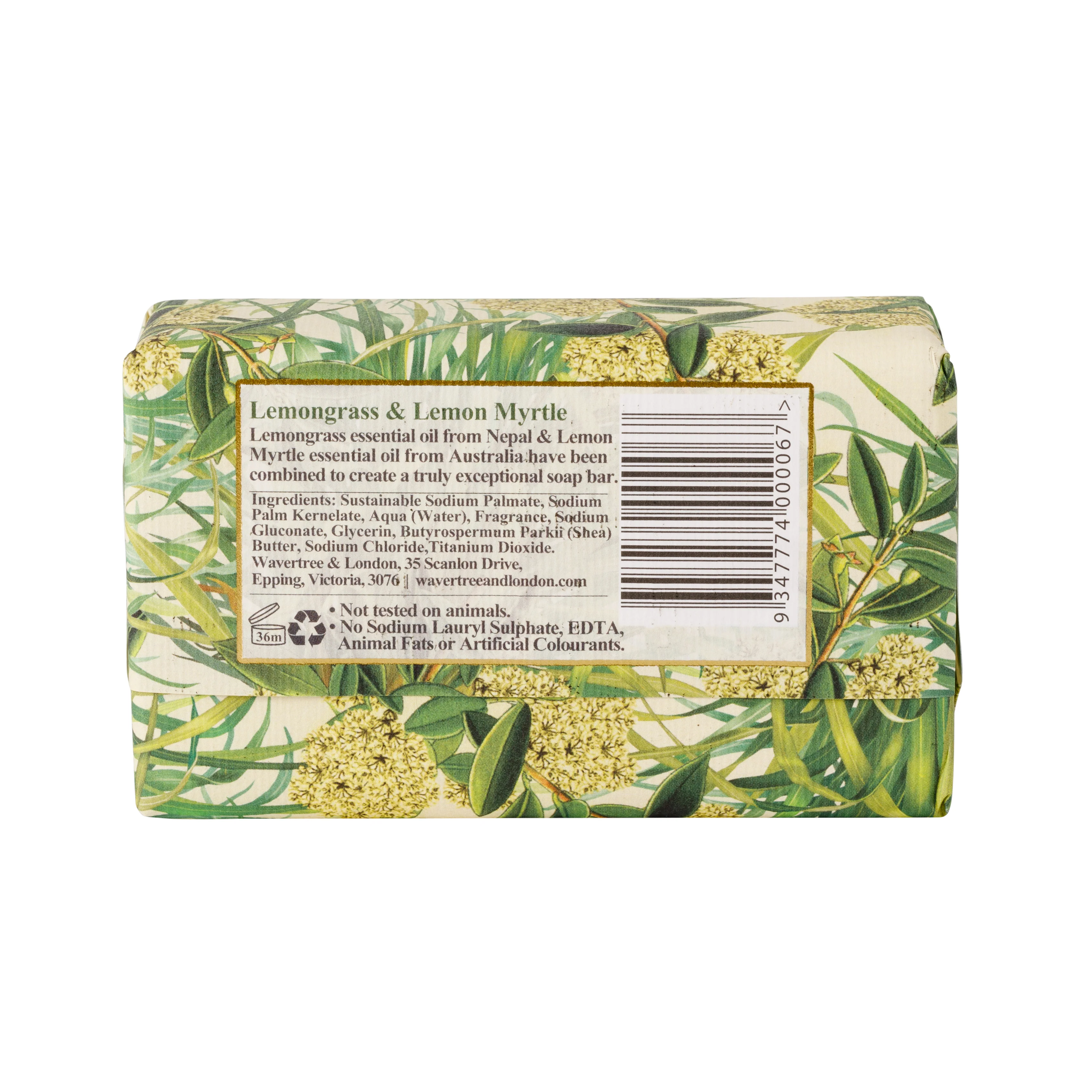 Wavertree & London Soap Lemon Grass and Lem Myrtle 200g - Image 4